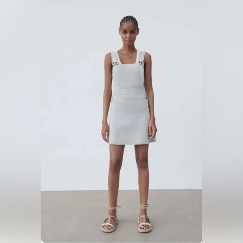 NWOT Zara Knit Overall Mini Dress  Small
